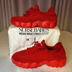 NURSE BABES Ortho Cloud 1.0 - Cherry Red Women’s 11 New
